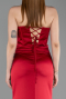 Long Red Satin Mermaid Prom Dress ABU6222