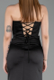 Long Black Satin Mermaid Prom Dress ABU6222