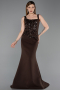 Long Brown Evening Dress ABU6225