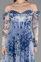 Long Navy Blue Evening Dress ABU6226