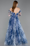 Long Navy Blue Evening Dress ABU6226