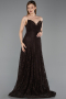 Long Brown Dantelle Evening Dress ABU6229