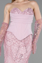 Long Powder Color Beaded Evening Dress ABU6232