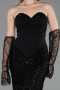 Long Black Beaded Evening Dress ABU6232
