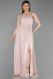 Long Powder Color Chiffon Evening Dress ABU6233