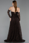 Long Brown Dantelle Evening Dress ABU6229