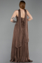 Long Brown Chiffon Evening Dress ABU6233