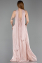 Long Powder Color Chiffon Evening Dress ABU6233