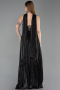 Long Black Chiffon Evening Dress ABU6233