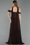 Long Brown Chiffon Evening Dress ABU6221