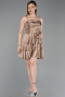 Short Copper Satin Cocktail Dress ABK2640