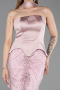 Long Powder Color Beaded Evening Dress ABU6234