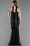 Long Black Beaded Evening Dress ABU6234