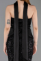 Long Black Beaded Evening Dress ABU6234