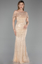 Long Gold Scaly Evening Dress ABU6237