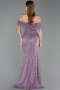 Long Lavender Scaly Evening Dress ABU6237