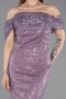 Long Lavender Scaly Evening Dress ABU6237