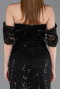 Long Black Scaly Evening Dress ABU6237