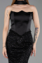 Long Black Beaded Evening Dress ABU6238