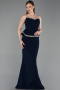 Long Navy Blue Evening Dress ABU6239