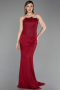 Long Burgundy Dantelle Evening Dress ABU6207