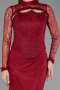 Long Burgundy Dantelle Evening Dress ABU6207