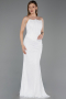 Long White Dantelle Evening Dress ABU6207