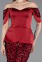Long Burgundy Scaly Evening Dress ABU6243