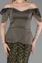 Long Olive Drab Scaly Evening Dress ABU6243