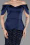 Long Navy Blue Scaly Evening Dress ABU6243