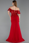 Red Long Dantelle Evening Dress ABU2261