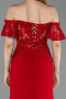 Red Long Dantelle Evening Dress ABU2261