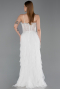 Long White Evening Dress ABU6245
