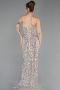 Long Beige Scaly Prom Gown ABU6218