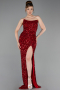 Long Red Scaly Prom Gown ABU6218