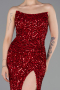 Long Red Scaly Prom Gown ABU6218