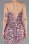 Long Powder Color Scaly Prom Gown ABU6218