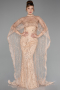 Long Gold Beaded Evening Dress ABU6220