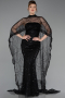 Long Black Beaded Evening Dress ABU6220