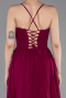 Long Plum Chiffon Prom Gown ABU6223