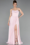 Long Powder Color Chiffon Prom Gown ABU6223