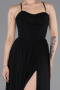 Long Black Chiffon Prom Gown ABU6223