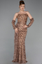 Long Copper Scaly Evening Dress ABU6224