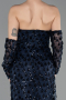 Long Navy Blue Scaly Evening Dress ABU6224