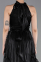Long Black Chiffon Prom Gown ABU6227