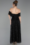 Midi Black Beaded Cocktail Dress ABK2639