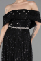 Midi Black Beaded Cocktail Dress ABK2639