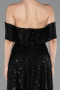 Midi Black Beaded Cocktail Dress ABK2639
