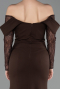 Long Brown Mermaid Evening Gown ABU6235