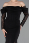 Long Black Mermaid Evening Gown ABU6235